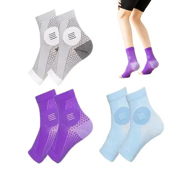 3 пары Компрессионные носки без пальцев ног Дышащие удобные носки для лодыжек Рельефные спортивные носки для разгрузки свода стопы и пятки