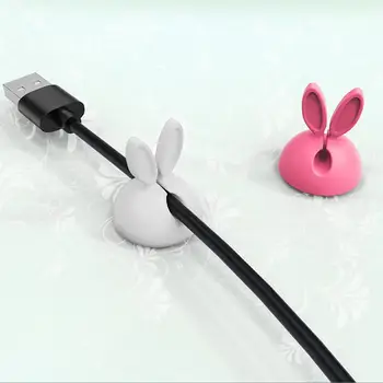  Силиконовый силиконовый ушной стол кролика с небольшим отверстием Держатель провода для учебы