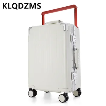 KLQDZMS Новый чемодан ABS + посадочный ящик для ПК 20-дюймовый 24-дюймовый чехол-тележка с алюминиевой рамой с подстаканником с багажом на колесиках