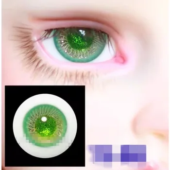 Bjd Кукольные Глаза Зеленый Многослойный Зернистый Стеклянный Глазное Яблоко 1/6 1/4 SD.14 мм 16 мм Бесплатная коробка Аксессуары для куклы GA20