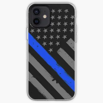 Флаг полицейского Тонкая Синяя Линия Suppo Чехол для телефона Настраиваемый для iPhone X XS XR Max 6 6S 7 8 Plus 11 12 13 14 Pro Max Mini