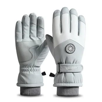 2023 Зимние лыжные холодные и ветрозащитные перчатки для мужчин и женщин Теплые перчатки для ежедневных занятий спортом на открытом воздухе с сенсорным экраном Плюшевые