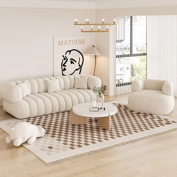 xxl Диван с откидной спинкой 3-местный скандинавский современный диван в салоне изогнутый диван для всего тела белый итальянский мебель для гостиной