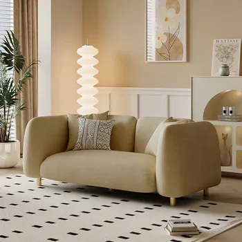 Ткань Семейные ленивые диваны Минималистичная скандинавская квартира Дизайнерские диваны Классические расслабляющие канапе Салон люкс Мебель для гостиной