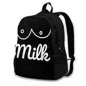 Milk Design Школьные сумки для девочек-подростков Дорожные сумки для ноутбуков Молоко Молочные Клубника Молочный шоколад Молоко Овсяное молоко Миндальное молоко