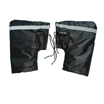 1 комплект зимних перчаток для руля мотоцикла ATV, защитный чехол для ручки скутера черного цвета