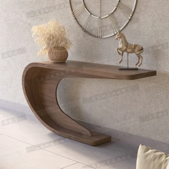 Скандинавский дизайн стола для крыльца Стол для входной двери - это светлый, роскошный, простой и современный креативный декоративный шкаф для крыльца