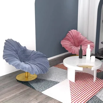 Фан Юйчжэн Скандинавский дизайнер специальной формы одноместный диван, простое роскошное вращающееся кресло онлайн знаменитости цветы