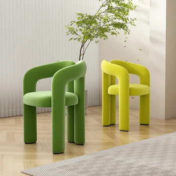 Удобный бархатный обеденный стул Nordic с мягкой обивкой для интерьера Дизайнерское кресло для отдыха Unique Office Sillas De Comedor Домашняя мебель