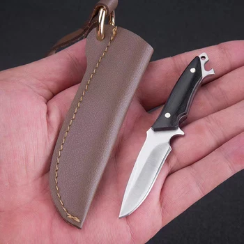  EDC Портативный мини-карманный нож,Острый курьерский нож с ножнами,Украшение брелка,Используется для открытия коробки