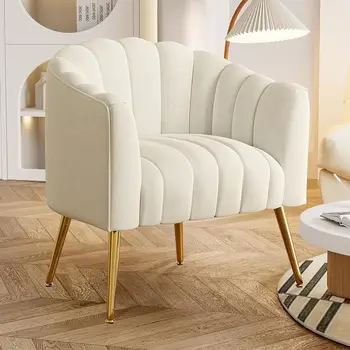 Dewhut Большой тыквенный диван Акцентное кресло, Современные удобные бархатные кресла-бочки с бархатной обивкой, Роскошное односпальное кресло-диван f