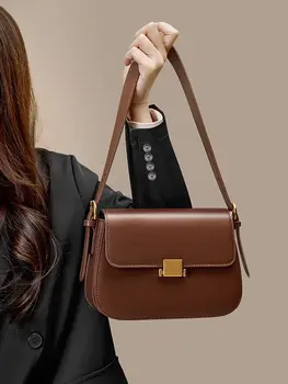 Высококачественная нишевая сумка под мышками женского 2023 года Новая модная сумка из тофу на одно плечо Кожаная сумка для женщин