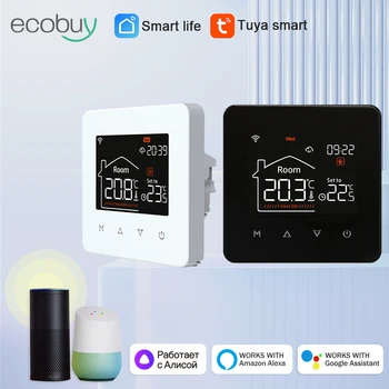 Tuya Smart Home Wi-Fi Термостат для контроллера теплого пола Терморегулятор теплого пола Регулятор температуры Alexa Google