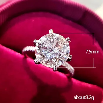  Новые роскошные круглые кольца из кристаллов циркония Женские обручальные кольца Ювелирные изделия Высокое качество Вневременной стиль Юбилейное кольцо