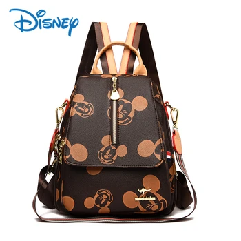 Disney Микки Маус Роскошный женский рюкзак из полиуретана Многофункциональная модная сумка через плечо Нагрудная сумка Женский мини-рюкзак
