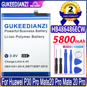 GUKEEDIANZI НОВЫЙ аккумулятор HB486486ECW мобильного телефона 5800 мАч для Huawei P30 P30 Pro Mate20 Pro Mate 20 Pro Batteria + Инструменты