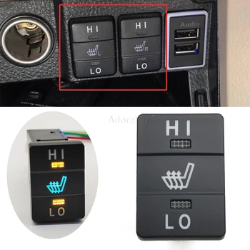  1 шт. Переключатель управления подогревом сиденья для Toyota Blue LED Кнопка нагрева температуры автомобильного сиденья с проводом автомобильные аксессуары