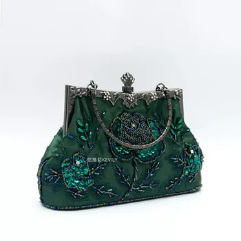 2023 Новая роскошная подарочная сумка для свадебного банкета в стиле ретро из бисера, женская свадебная сумка, маленькая сумка-цепочка через плечо, дизайнерская сумка