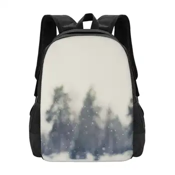 Падающий снег Горячая распродажа Рюкзак Модные сумки Падающий снег Швеция Зима Природа Nikon 50Mm Sn? Винтер Рождественский Серый Зеленый Синий