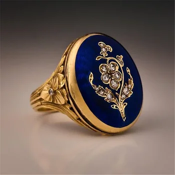 Miangirl Модное кольцо с цветком сирени Royal Palace для женщин Обручальные кольца для вечеринок Ручные ювелирные изделия Аксессуары Размер 5-11