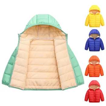 Конфетный цвет Зимняя детская куртка пуховая мягкая мода для девочек и мальчиков бархатные пальто теплая милая детская одежда для 3-10 лет