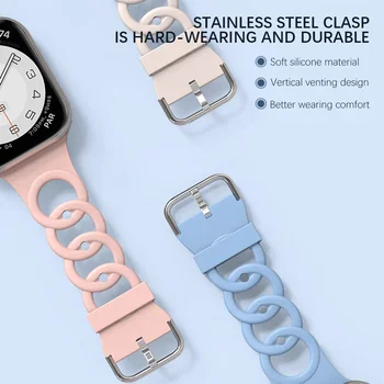 Для Apple Watch Ultra Band 49 мм 45 мм 41 мм 40 мм 44 мм Спортивный браслет с цепочкой для iwatch Series 8 7 6 5 4 3 SE