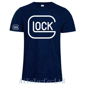 2023 Пистолет США Glock Логотип Футболка Мужская уличная Повседневная футболка с коротким рукавом и круглым вырезом Летние топы Футболка Camisetas TShirt