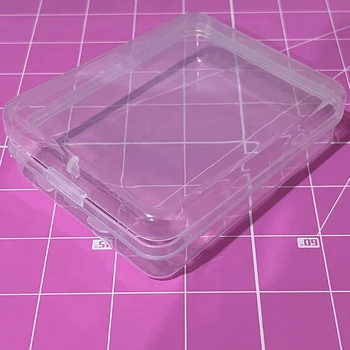  Прозрачная пластиковая коробка для хранения Держатель карты Пленка Коробка для хранения Наклейка Коробка для хранения канцелярских принадлежностей Квадратный прозрачный чехол для хранения ювелирных изделий