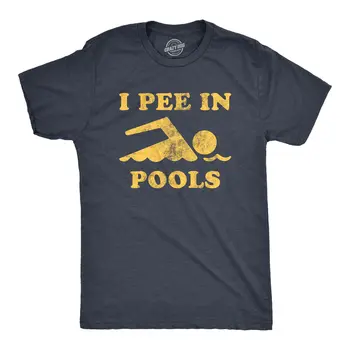 Мужская футболка I Pee In Pools Смешная саркастичная летняя футболка для пловцов