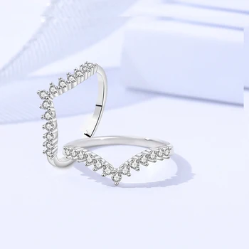 DIMINGKE Fashion S925 Серебряное кольцо Все Муассанит Премиум Ювелирные изделия Женская Свадьба Подарок День Рождения