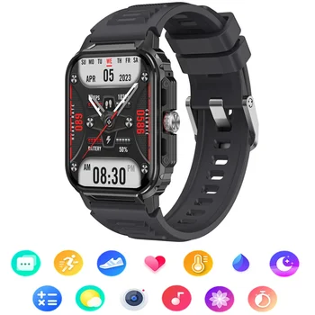  Умные часы, Многофункциональные Bluetooth SmartWatch Фитнес-трекер, 1,85-дюймовый экран с сердечным ритмом, артериальным давлением, спортивный монитор сна