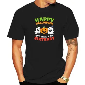 С Хэллоуином Это мой день рождения Рожденный Девочка Мальчик Вечеринка Футболка Хлопок Удобные Топы Рубашки Оверсайз Мужчины Футболка Европа