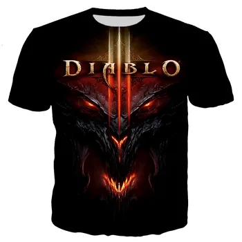 Diablo 3 Reaper of Soul Print 3D футболка Мужчины/женщины Новая мода Cool Casual Летние футболки