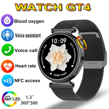 Для умных часов Huawei GT4 Plus Мужские AMOLED-экраны Bluetooth Вызов GPS Спорт Монитор здоровья Умные часы Мужские часы GT4 Pro 2024 НОВИНКА
