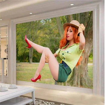 wellyu papel de parede Обои на заказ Украинская Восточноевропейская сексуальная девушка на высоких каблуках papel de parede para quarto tapety