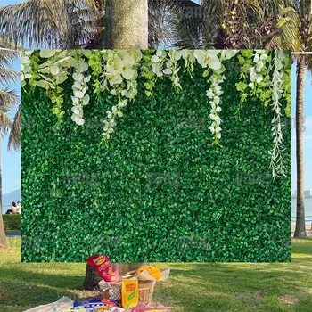 Изготовленное на заказ искусственное зеленое растение субтропическая свадьба и помолвка счастливая вечеринка годовщина фото фон фон украшение