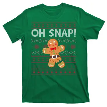 Oh Snap Gingerbread Уродливая рождественская забавная футболка