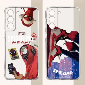 чехол силиконовый чехол для телефона для Samsung Galaxy Note 20 Ultra 10 Plus 8 9 S22 S21 S23 Ultra S20 FE Comics Marvel Cute Spider Man