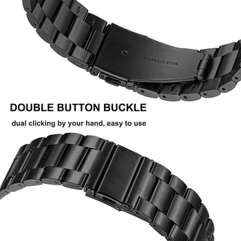 NEW Металлический ремешок из нержавеющей стали для Galaxy Watch 3 45 мм Ремешок для часов Correa Ремешок Samsung 41 мм Браслет Ремешок