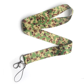 JF0162 Армейский зеленый ремешок для ключей Идентификационная карта Ремешки для мобильного телефона USB Держатель для бейджа DIY Шейный ремень Подвесная веревка Lariat Шнурки