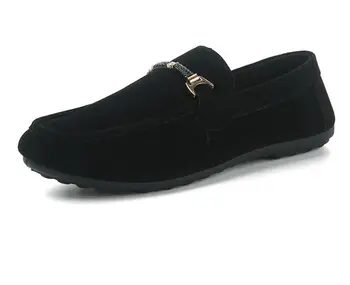 Новая мужская обувь Модные лоферы Дышащие парусиновые кроссовки Мужские слип-о обувь Мягкая удобная нескользящая обувь для вождения Черные туфли
