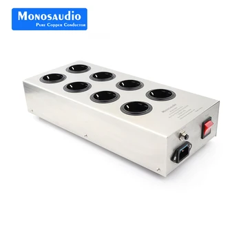 Monosaudio EU800 HiFi Power Filter Plant EU Socket 8Ways, Кондиционер переменного тока Аудиофильский очиститель энергии