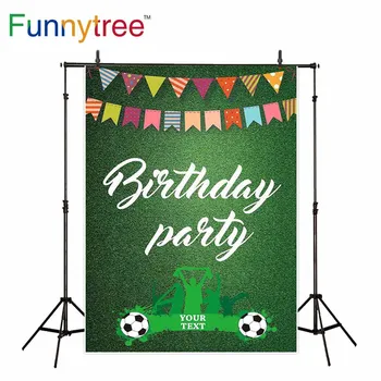 Funnytree фон для фотосессии, спорт, футбол, трава, флаг дня рождения, профессиональный фон, фотозвонок, фотобудка, распечатанная
