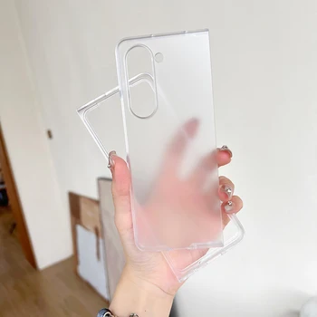  Все включено Матовый чехол для телефона для Samsung Galaxy Z Fold 5 Складной экран Прозрачный защитный чехол от царапин Чехол
