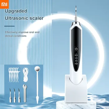 Ультразвуковой стоматологический электрический скалер Xiaomi с легким пятновыводителем зубного налета 48000 Гц Зубной камень Очиститель зубов Инструмент для отбеливания зубов