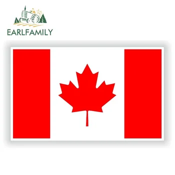 EARLFAMILY 13 см x 7,8 см Наклейка на флаг Канады Наклейка на бампер Автомобиль Aufkleber Авто Велосипед Мото Наклейка Виниловые Водонепроницаемые Авто Наклейки