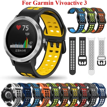  20 мм ремешок для Garmin vivoactive 3 music 3t мягкий силиконовый ремешок Vivomove HR Sport Smartwatch Easyfit Замена ремешка для часов Correa