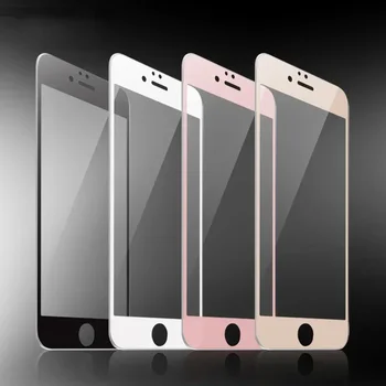 2 шт. Черное белое розовое золото 9H Защитная пленка из закаленного стекла для iPhone 7 8 Plus SE 2020 X XR XS 11 12 Mini Pro Max