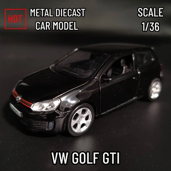 1:36 Металлический литой под давлением Модель автомобиля Repilca VW Golf GTI Classic Scale Миниатюрная коллекция Автомобиль Хобби Детская игрушка для мальчика Рождественский подарок