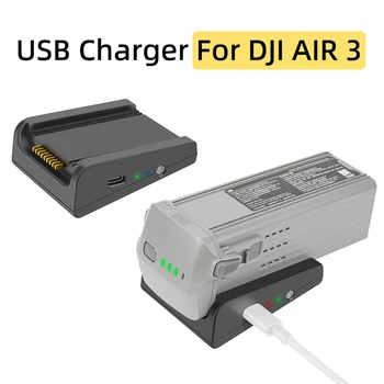  для DJI AIR 3 Аккумулятор дрона USB Зарядное устройство для хранения зарядки Устройство обслуживания Двусторонний мобильный внешний аккумулятор Аксессуары для быстрой зарядки